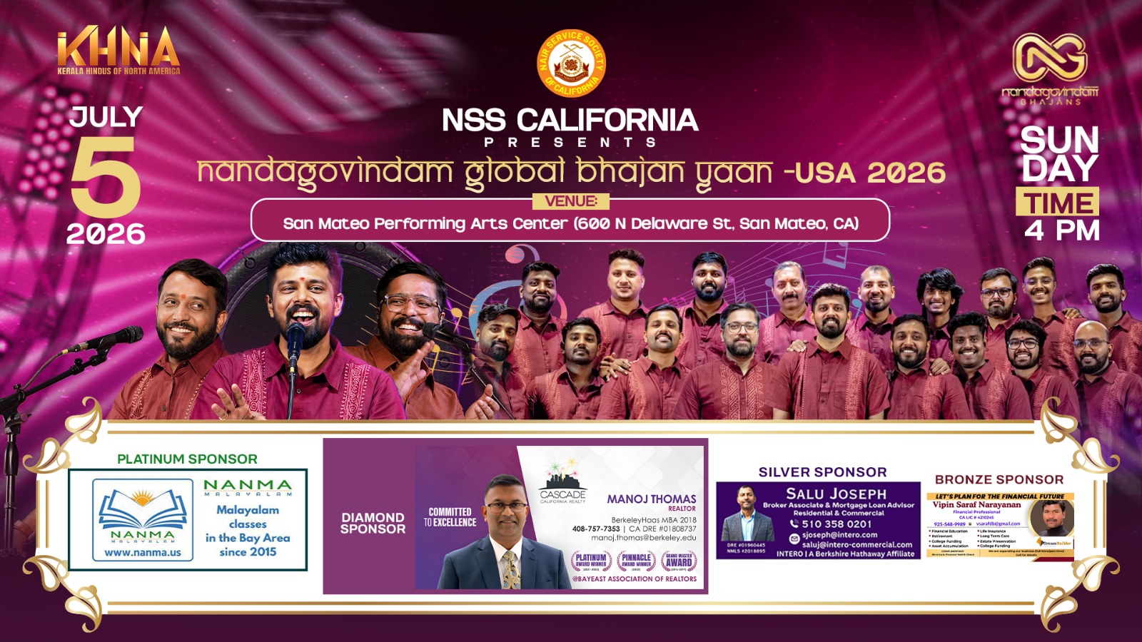 Nandagovindam Live In Bay Area